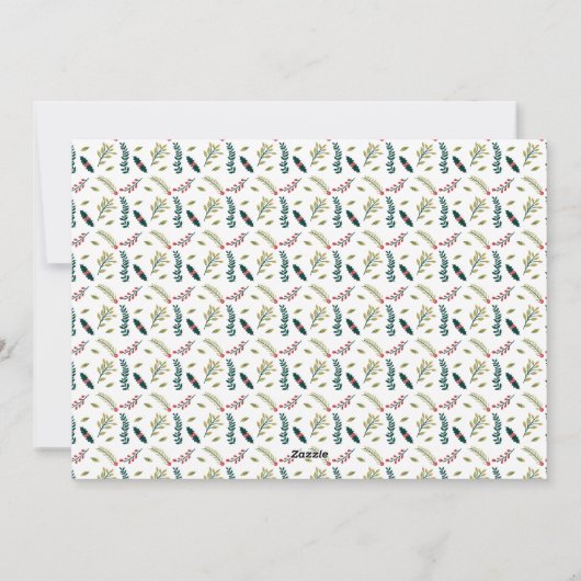 Botanische kerstcadeautjes met joy feestdagenkaart (Achterkant)