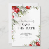 Botanische Kerstfeest Uitnodigingskaart Kaart (Voorkant)