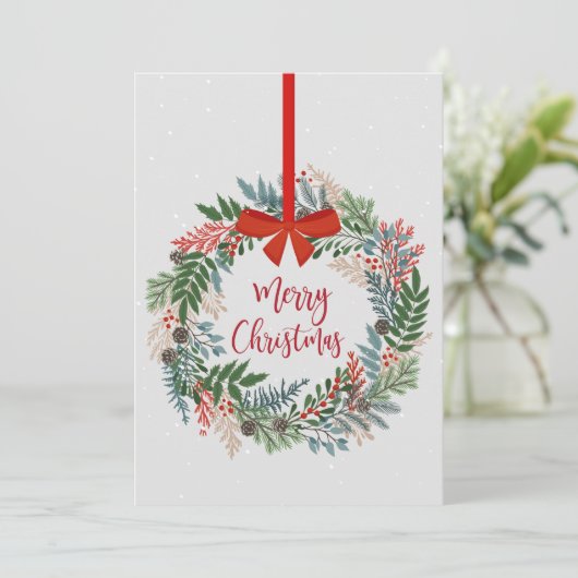 Botanische kerstfeestdag Kaart (Staand voorkant)