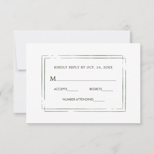 Botanische kerstfeestdag met Greenery Weddenschap RSVP Kaartje (Achterkant)