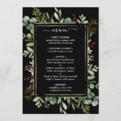 Botanische kerstfeestdag met groen huwelijk menu (Voorkant)