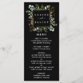 Botanische kerstfeestdag met groen huwelijk menu (Voorkant)