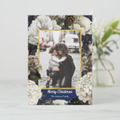  Botanische kerstfeestfotokaarten Feestdagenkaart (Staand voorkant)