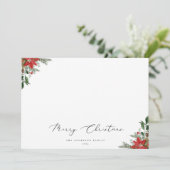 Botanische Kerstfoto Feestdagenkaart (Staand voorkant)