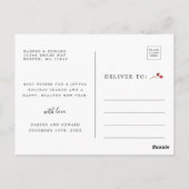 Botanische kerstgroenmars en pretfoto's briefkaart (Achterkant)