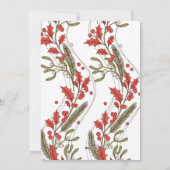 Botanische Kerstkrans – Custom 1 Familie Foto Feestdagenkaart (Achterkant)