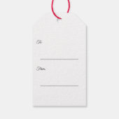 Botanische Kerstkrans Modern Schrift Cadeaulabel (Achterkant)