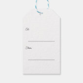 Botanische Kerstkrans Modern Schrift Cadeaulabel (Achterkant)