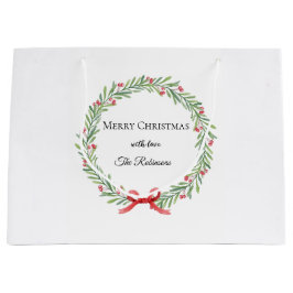 Botanische Kerstkrans Modern Schrift  Groot Cadeauzakje