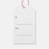 Botanische Kerstkrans Moderne Script Cadeaulabel (Achterkant)