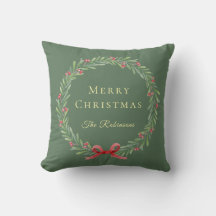 Botanische Kerstkrans Moderne Script