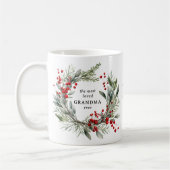 Botanische Kerstkrans Oma Cadeau Koffiemok (Links)