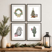 Botanische Kerstkrans Poster