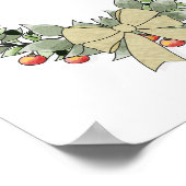 Botanische Kerstkrans Poster (Hoek)