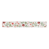 Botanische Kerstlint Grosgrain Lint (Voorkant)