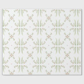 Botanische Kerstmis Cadeaupapier (Vlak)