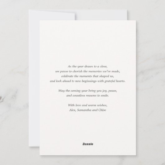 Botanische Kerstmis Feestdagenkaart (Achterkant)