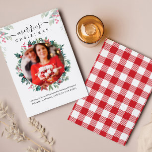 Botanische Kerstmis Foto Zwangerschap Aankondiging