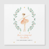 botanische kerstmis met waterverf van ballerina (Voorkant)