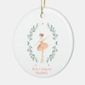 botanische kerstmis met waterverf van ballerina keramisch ornament (Links)