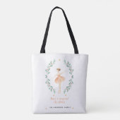 botanische kerstmis met waterverf van ballerina tote bag (Achterkant)