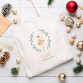 botanische kerstmis met waterverf van ballerina tote bag