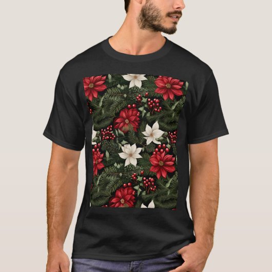 Botanische Kerstmis T-shirt (Voorkant)