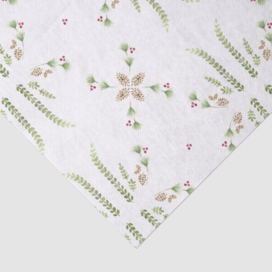 Botanische Kerstmis Tissuepapier (Detail)