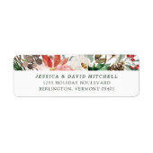 Botanische Kerstmis | Vakantie Etiket (Voorkant)