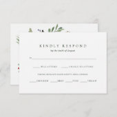 Botanische Kerstmis | Vakantie maaltijdkeuze RSVP (Voorkant / Achterkant)