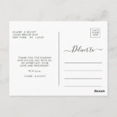 Botanische kerstwedstrijd Gold Weddenschap Bedankt Briefkaart (Achterkant)