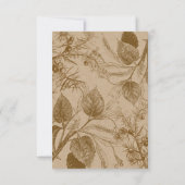 Botanische ketch Kraft Paper Weddenschap RSVP-Kaar Kaart (Achterkant)