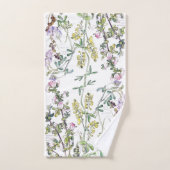 Botanische keukenset voor wilde bloemen bad handdoek (Handdoek)