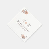 Botanische klassieke eenvoudige moderne Initialen  Servet (Hoek)