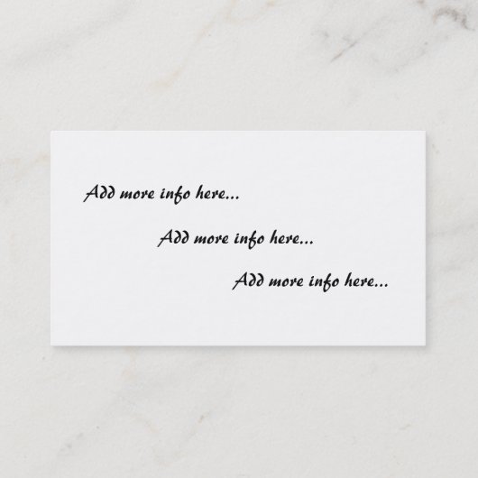 Botanische klaver Visitekaartjes van wilde bloemen (Achterkant)