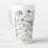 Botanische klaver Vloeibloem Latte Mok (Linkerhoek)