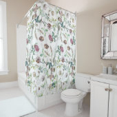 Botanische klaver Wilde bloemen Showgordijn Douchegordijn (In situ)