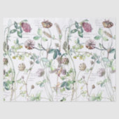 Botanische klaverbloemige wilde bloemen Weefpapier Tissuepapier (Voorkant)