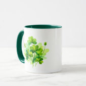 Botanische Klaverboeket St. Patrick's Day Mok (Voorkant links)