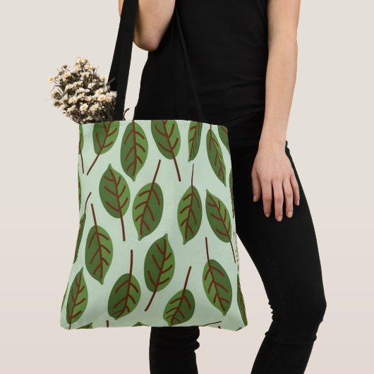 "Botanische kleine boombladeren minimalistisch" ca Tote Bag (Dichtbij)