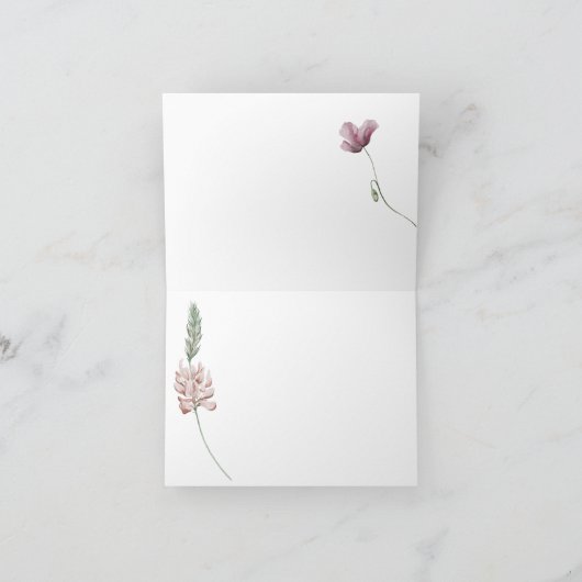  botanische kleine flora bedankkaart (Binnen)