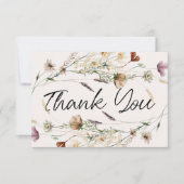  botanische kleine flora Elegant Bedankkaart (Voorkant)