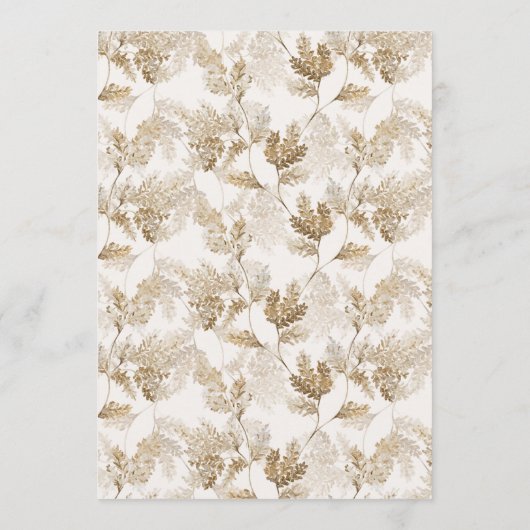  botanische kleine Floral-Romantische bruiloft Menu (Achterkant)