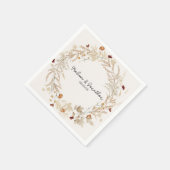  botanische kleine Floral-Romantische bruiloft Servet (Hoek)