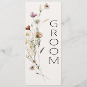 Botanische Kleine Kort Floral Gereserveerde zitpl Menu (Voorkant)