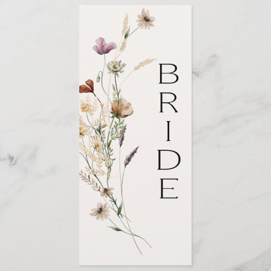  Botanische Kleine Kort Floral Gereserveerde zitpl Menu (Achterkant)