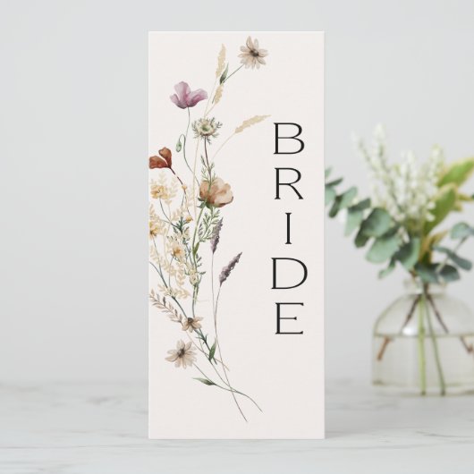  Botanische Kleine Kort Floral Gereserveerde zitpl Menu (Staand voorkant)