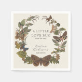 Botanische Kleine Liefde Bug Baby shower Servet (Voorkant)