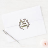 Botanische kleine zakelijke ambachtsman ronde sticker (Envelop)