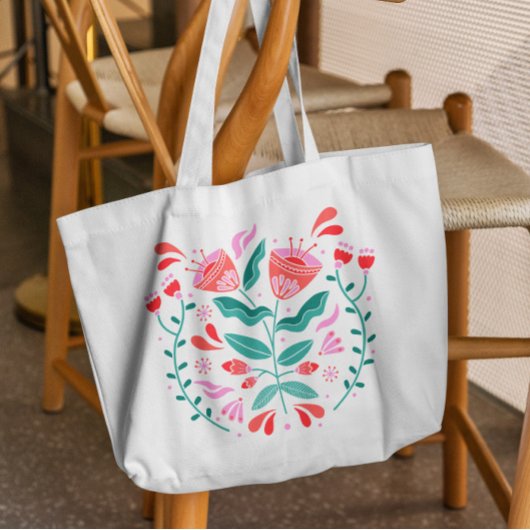 Botanische kleur maakt bloemen Canvas tas uit